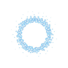 Abstract background. Vector photo frame. Blue balls.