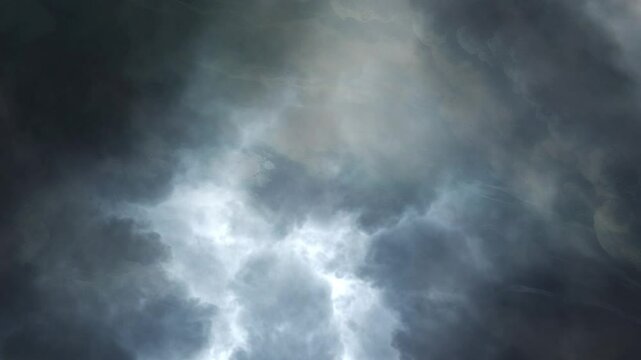 Dark cloudscape storm disaster gloomy gray cloud sky.