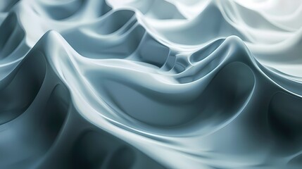3D abstract background showcasing a wave of smooth, undulating surfaces in gradient shades, evoking a sense of motion and fluidity, perfect for dynamic and modern designs