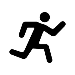 man fast run icon, rush icon. vector illustration color editable