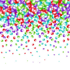Background of colorful chocolate bean candies on pastel background in disorder. Colorful balls in mess