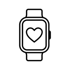 smartwatch icon. simple icon. vector illustration color editable