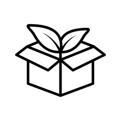 Eco packaging icon. sign for mobile concept and web design editable