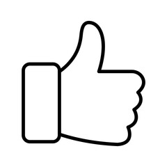 Like icon. thumbs up sign. vector illustration color editable