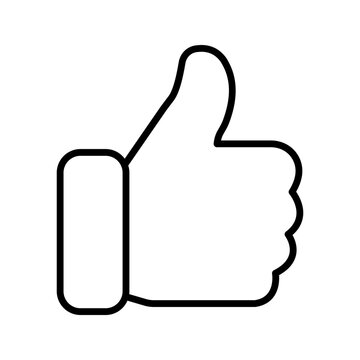 recommend clip art: Like icon. thumbs up sign. vector illustration color editable