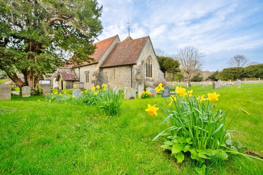 St. Simon and St. Jude's Church, East Dean, East Sussex, England, United Kingdom, Europe