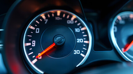 speedometer on black
