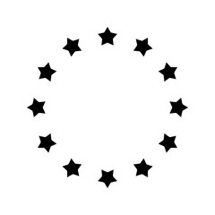 Stars in circle icon vector illustration graphic design color editable