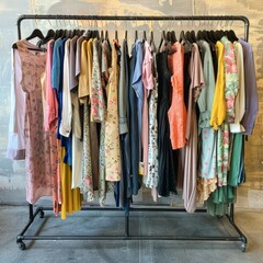 Stylish Boutique Interior with Fashionable Clothes