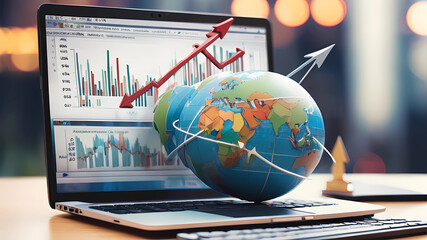 image of a broken financial system symbolized by a cracked globe or a fragmented puzzle with a bond market chart in the background. Over this backdrop, you could overlay a rising Bitcoin price chart o
