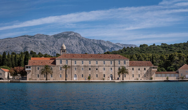 Franciscan monastery on the island Badija near Korčula, Dalmatia, Croatia