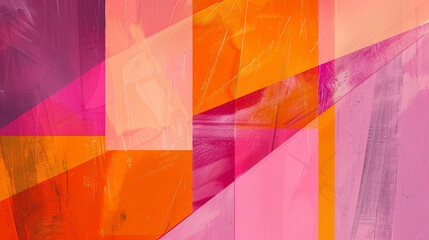 Fototapeta premium Orange and pink Suprematism art background