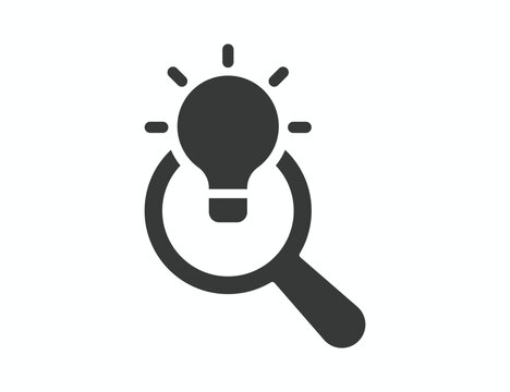 Discovering ideas vector silhouette icon
