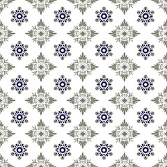 Oreintal Flora Damask Seamless pattern  embroidery, Indian style.  art ornament print.Design for carpet, cover.wallpaper, wr