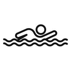 Swimmer Icon for Aquatic Sports Programs