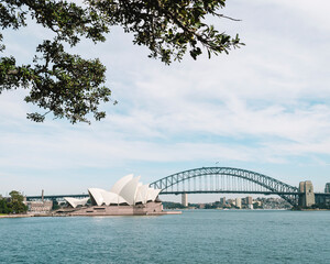 Sydney Opera House with Sydney Harbour Bridge in Sydney, Australia