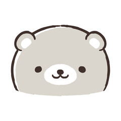かわいい手描きのクマのイラスト