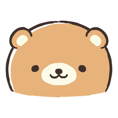 かわいい手描きのクマのイラスト