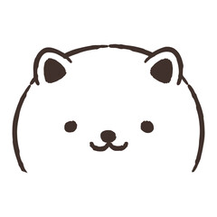 かわいい手描きの犬のイラスト