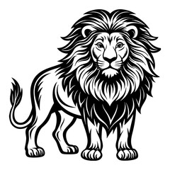 Lion  vector illustration,  Loin Silhouette