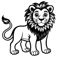 Lion  vector illustration,  Loin Silhouette