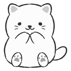 Fototapeta premium かわいい手描きの猫のイラスト