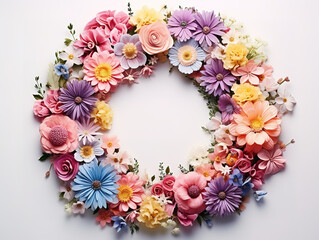 Eyecatching Natural background with colorful flowers