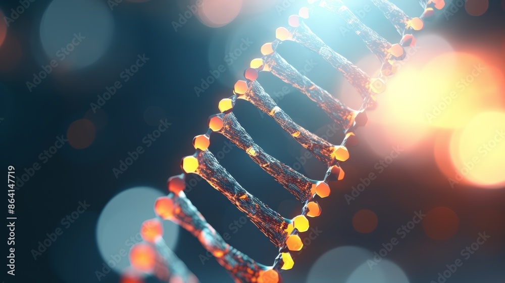 Aufkleber a personalized animation of a digital dna molecule, incorporating the viewer's own genetic informati