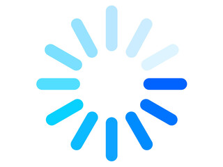 Blue simple loading icon illustration