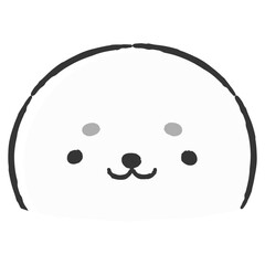 かわいい手描きのアザラシのイラスト © Daphnia