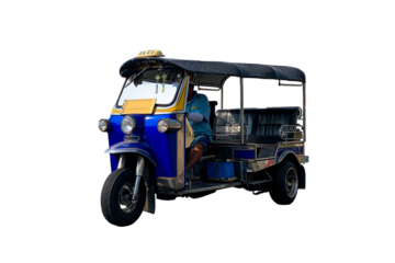 TUK TUK - famous traditional unique tribike taxi as a symbol of Thailand