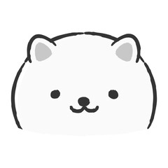 かわいい手描きの犬のイラスト