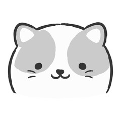 かわいい手描きの猫のイラスト