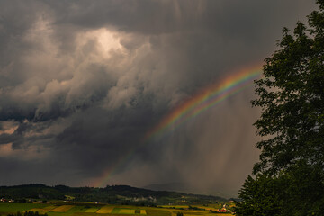 Pieniny , Tatry , Karpaty, góry, tęcza