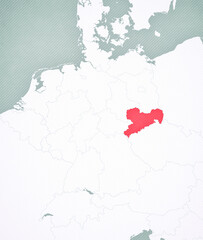 Map of Germany - Saxony