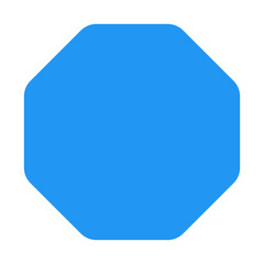 rounded corner octagon shape icon
