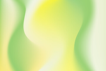 Obraz premium Abstract fresh green, light yellow gradient with wavy texture, glowing smooth fluid background. Aesthetic curvy wallpaper. Flowing lime green backdrop for presentation product display
