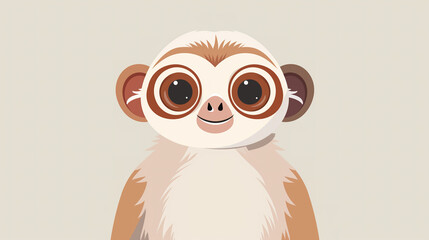 slow loris in the jungle illustration children book