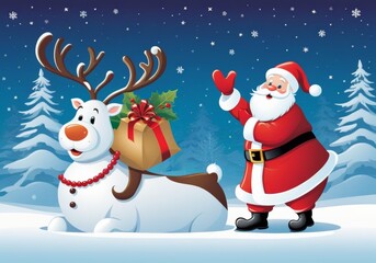 Jolly Santa Claus Illustration