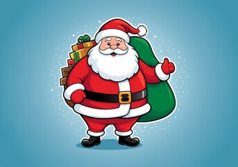 Obraz premium Jolly Santa Claus Illustration