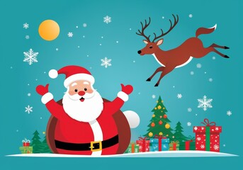 Jolly Santa Claus Illustration