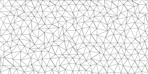 Obraz premium Abstract of simple gray line triangle pattern geometric background. Seamless geometric polygonal repeatable pattern swatch background, Trendy design vector background for web backdrop orpaper print.
