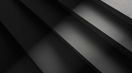 A subtle geometric texture, predominantly black with gentle gradients, perfect background. The shapes are soft and barely visible, creating an elegant and professional look