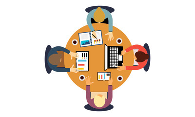 Business meeting and brainstorming illustration vector