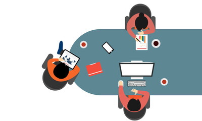 Business meeting and brainstorming illustration vector