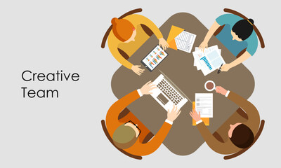 Business meeting and brainstorming illustration vector