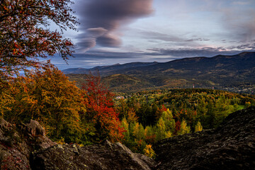 Karkonosze, Sudety , wodospad, góry