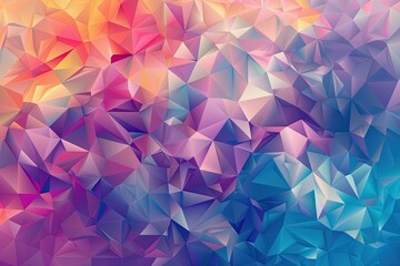 Fototapeta premium 2d colorful geometric background. Low poly style backdrop