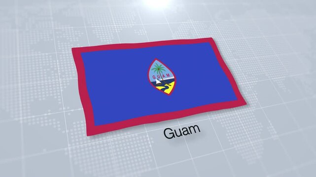 Guam flag presentation displayed on a clean white background