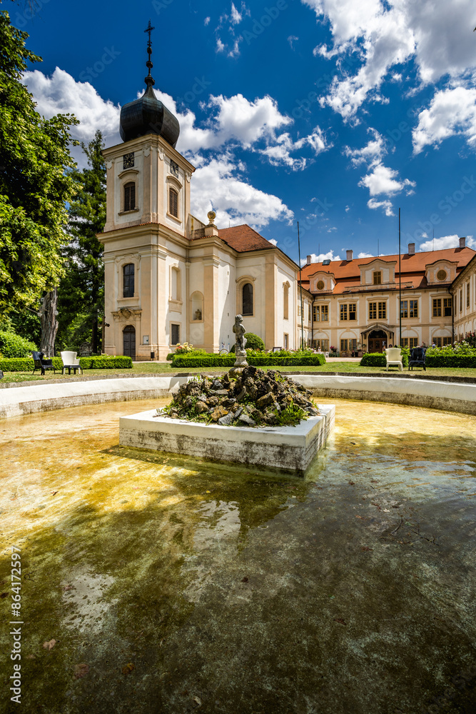 Poster Loucen Chateau is an enchanting Baroque chateau located in the Czech Republic.